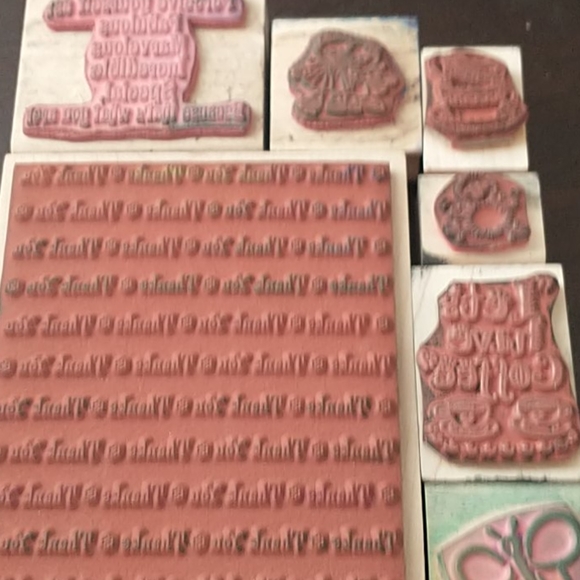 GUC RUBBER STAMP LOT 10 STAMPS Thank you,butterfly - Picture 4 of 4